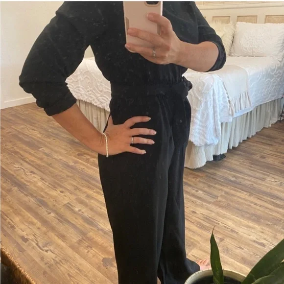 Who What When Wear Crew Neck Long Sleeve Modest Jumpsuit Sz Small - Picture 4 of 12